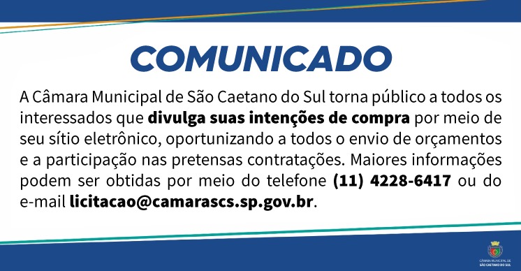 Comunicado - Divulga suas intenções de compra